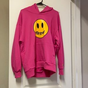 Neon pink drew hoodie dupe !